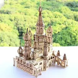 Новый 3D здание модель деревянные дети взрослые игрушки ручной работы Пазлы игрушка подарок для ребенка Санкт-Петербурге головоломки