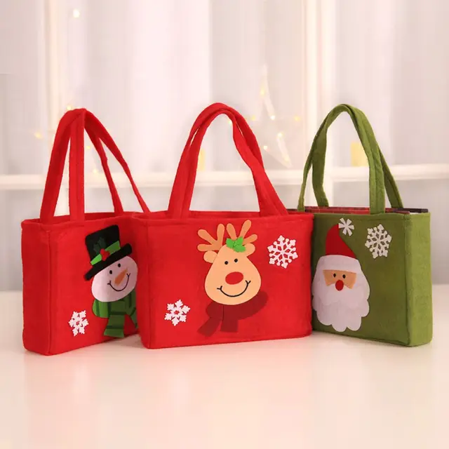 Aliexpress Cartoon Design Non Woven Fabric Christmas Cartoon Design Non Woven Fabric Christmas Handbags Elk Snowman Bag Decoration Festive
