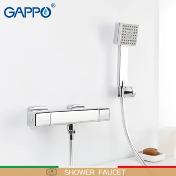 

GAPPO shower faucet mixer tap bathroom thermostat faucet Square waterfall wall bath mixer faucets tap Accessories water pipe