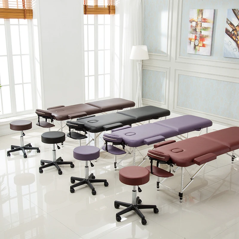  Folding Beauty Bed Professional Portable Spa Massage Tables Lightweight Foldable with Bag Salon Fur