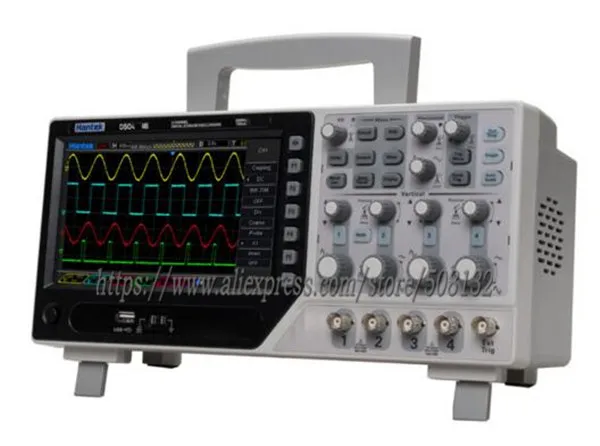 Цифровой настольный осциллограф Hantek DSO4204B 64K 4CH 200 МГц Пропускная способность 500uV