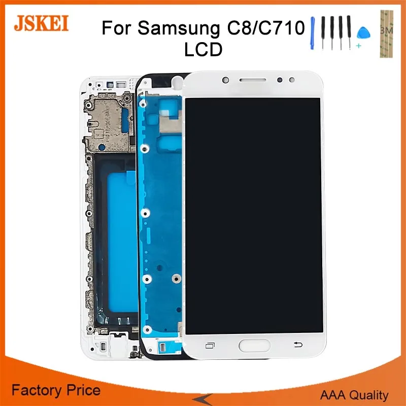 

5.5" For Samsung C8 C7 2017 LCD C710 C7100 C710F/DS Display Touch Screen Digitizer Assembly Can Adjust Brightness With Frame