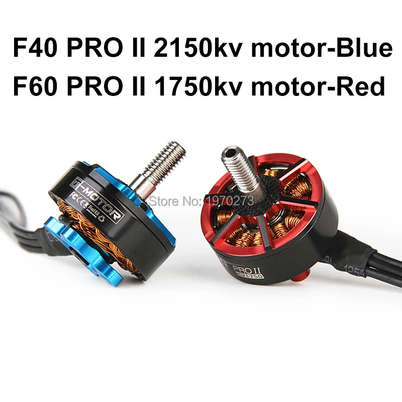 

T-motor F40 PRO II 2150KV Blue 5S / F60 PRO II 1750KV Red 6S FPV Brushless Motor For X220 250mm FPV RC Racing Frame