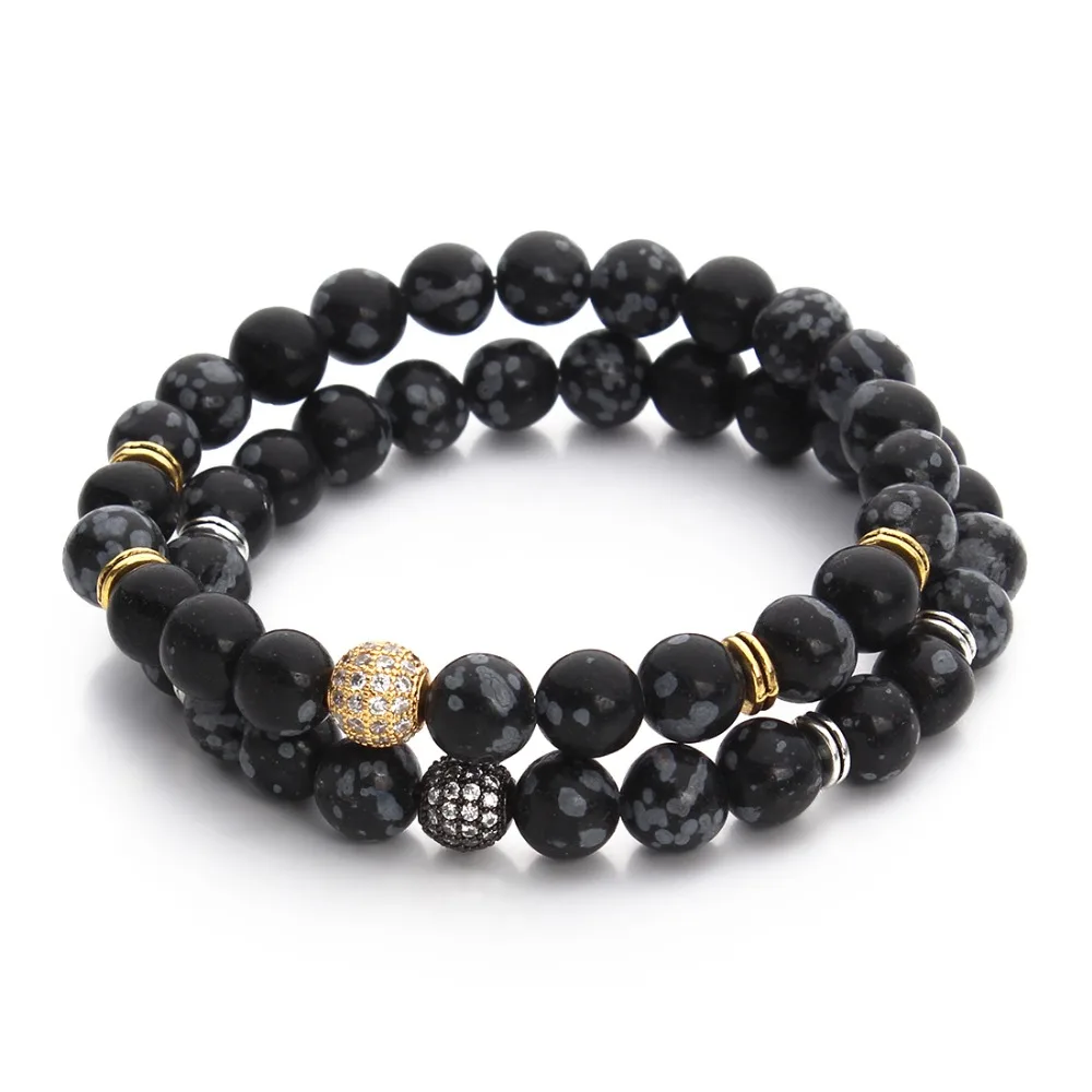 High Quality 8mm Natural Stone Beaded Bracelet Bangle Alabaster Stone