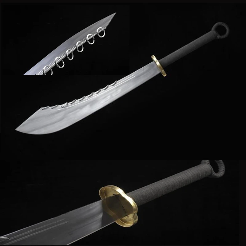 Китайский меч ручной работы девять колец Broadsword|broadsword| |
