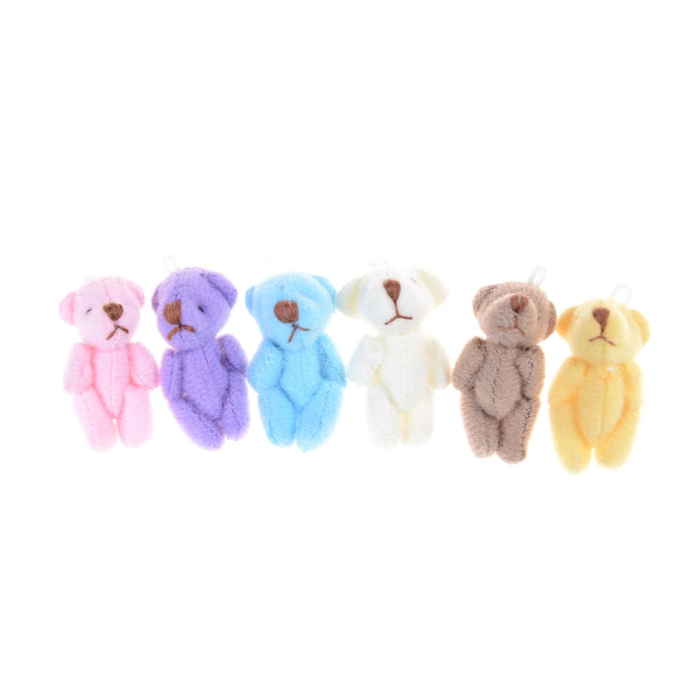 ZTOYL kawaii плюшевый хлопок мини плюшевый мишка кукла плюшевый брелок с наполнением игрушка сумка подвеска красивые куклы игрушки для детей подарок - Цвет: Цвет: желтый