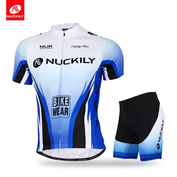 

NUCKILY Summer Cycling Set MTB Bike Road Bike Bicycle Jersey Men Cycle Jersey With Pad Shorts Suit MA002MB002