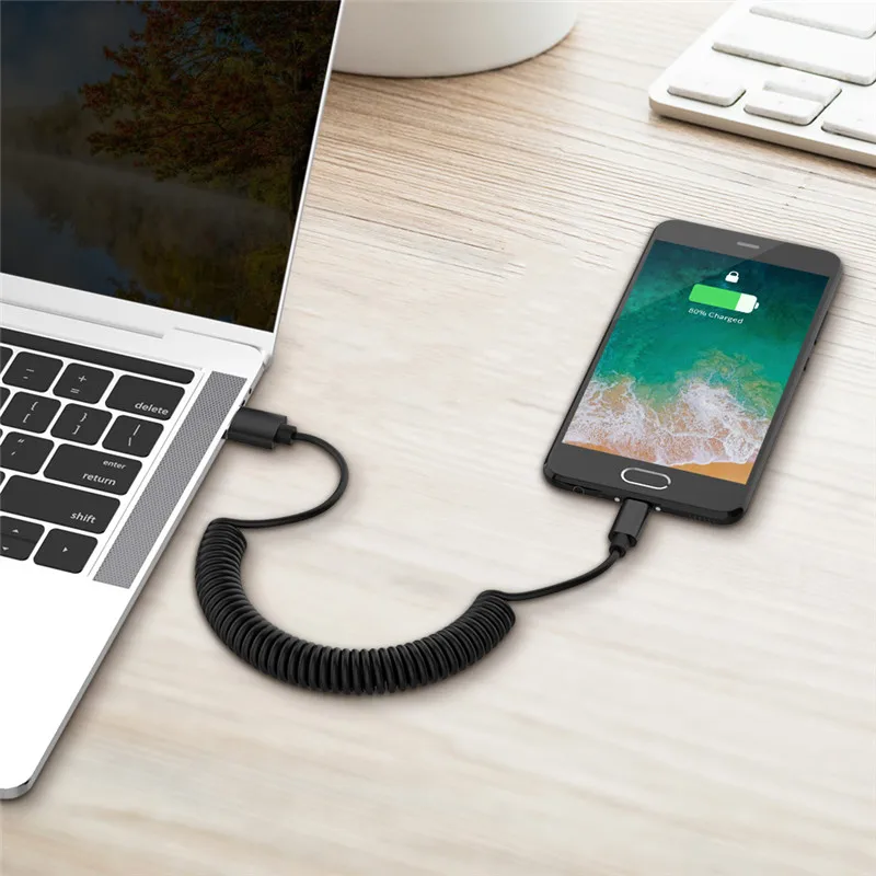 Весна 3A Кабель с разъемом USB типа C/8Pin/Micro кабель для передачи данных Iphone X 7 8 6
