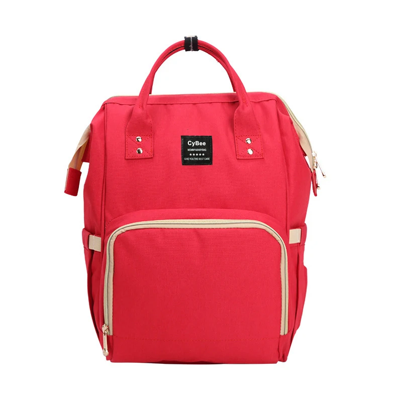 Многофункциональная модная сумка для подгузников, водонепроницаемая дорожная сумка для мам, сумка для подгузников для ухода за ребенком, большая емкость, брендовый рюкзак для мамы - Цвет: Red