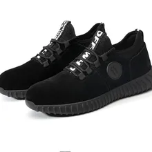 Безопасная Мужская обувь со стальным носком, Противоударная и Ударопрочная защитная обувь, переносная дышащая и непромокаемая Рабочая обувь