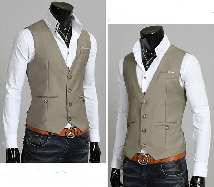 font b Custom b font font b Made b font Gray Mens Waistcoats Slim Fit