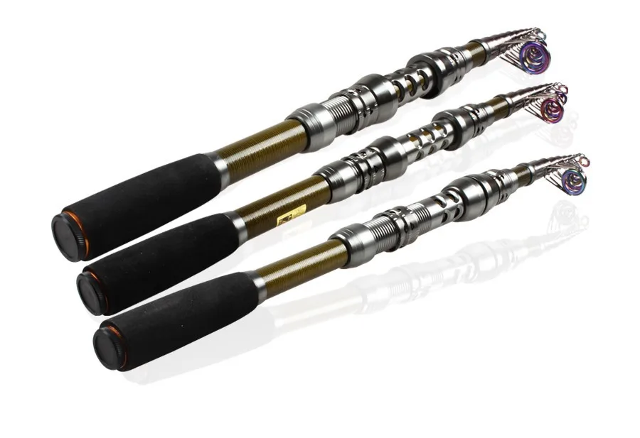 Vara de Pesca Vara de Pesca de Carbono Equipamento de Pesca Sougayilang Superhard Potência Telescópica Carpa Isca Mar Fiação de Carbono Pesca 2.1-3.0m Mão 10 Varas de pescar