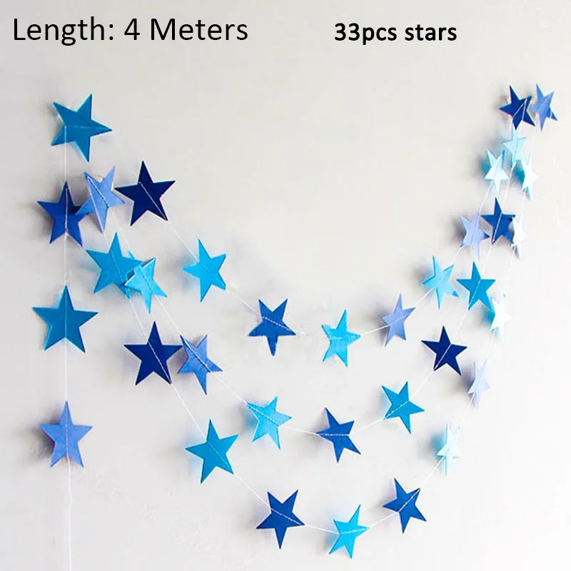 Яркие 33 шт бумажные гирлянды со звездами С Днем Рождения Баннеры-Декорации для вечеринки для детей для маленьких мальчиков и девочек