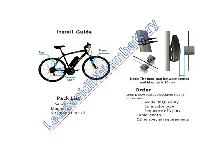 ConhisMotor Ebike датчик скорости Электрический велосипед DIY Conversion Kit часть скорость обнаружения обод