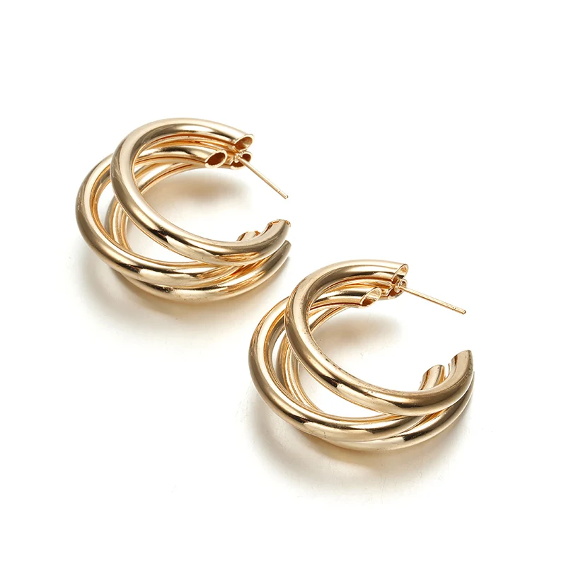 126 горячая распродажа новые модные трендовые серьги Brincos Oorbellen простые металлические ветровые буквы круглой формы серьги-кольца для женщин подарок