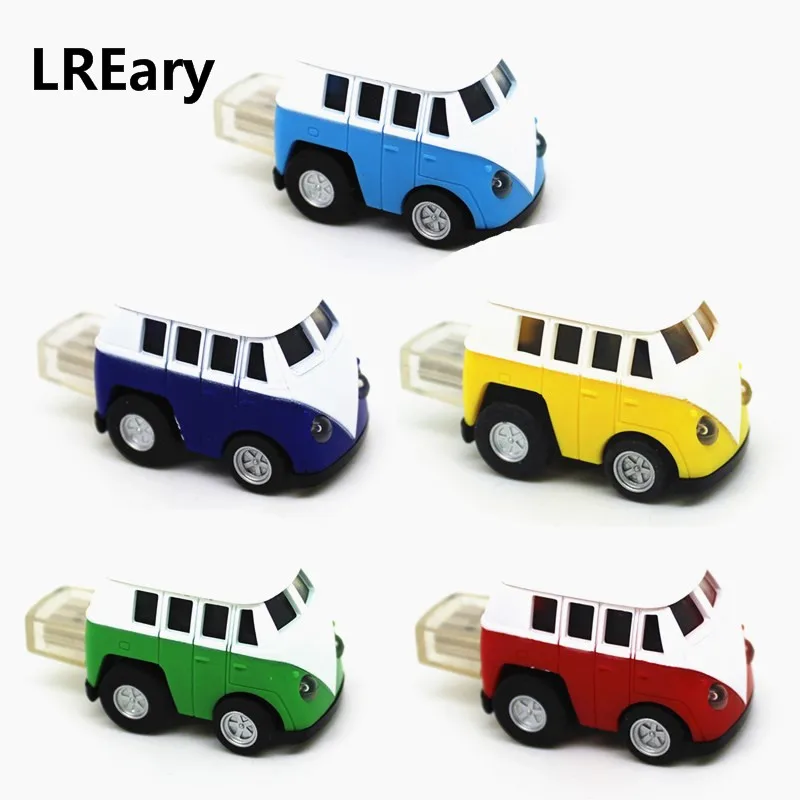

Cute Model Car T1 RV Transporter Bus Pen drive Mini Truck Van USB Flash Drive 4G 8G 16G 32G 64G Memory Stick Pendrive U Disk