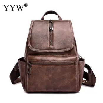

Korean 2019 PU Leather Backpack Girls Schoolbag Shoulder Bag High Quality Women Backpacks Simple Casual Bag Mochila Feminina