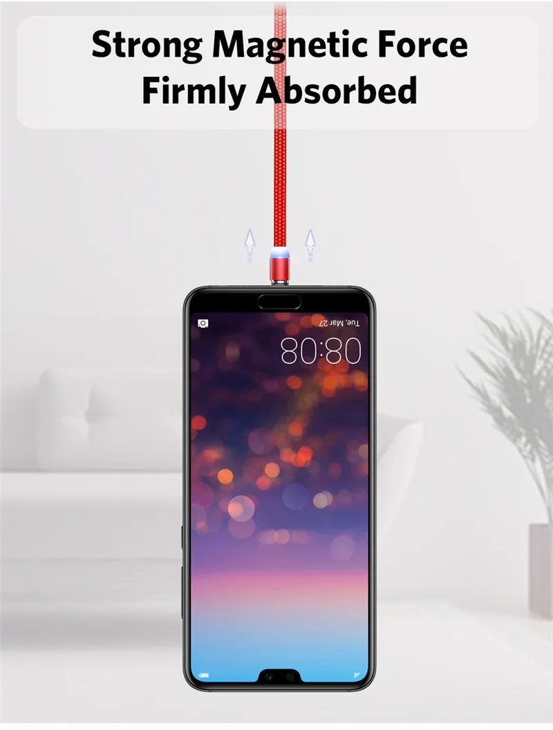 Moskado Магнитный кабель передачи Micro USB C адаптер быстрой зарядки type-C магнитное зарядное устройство type C линия передачи данных для iPhone samsung