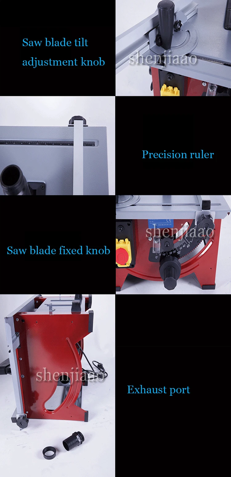 horizontal boring machine wood 220V JF72102 Sliding Woodworking Table Saw 210 mm Wooden DIY Electric Saw, Circular Angle Adjusting Skew Recogniton Saw 1PC best wood router