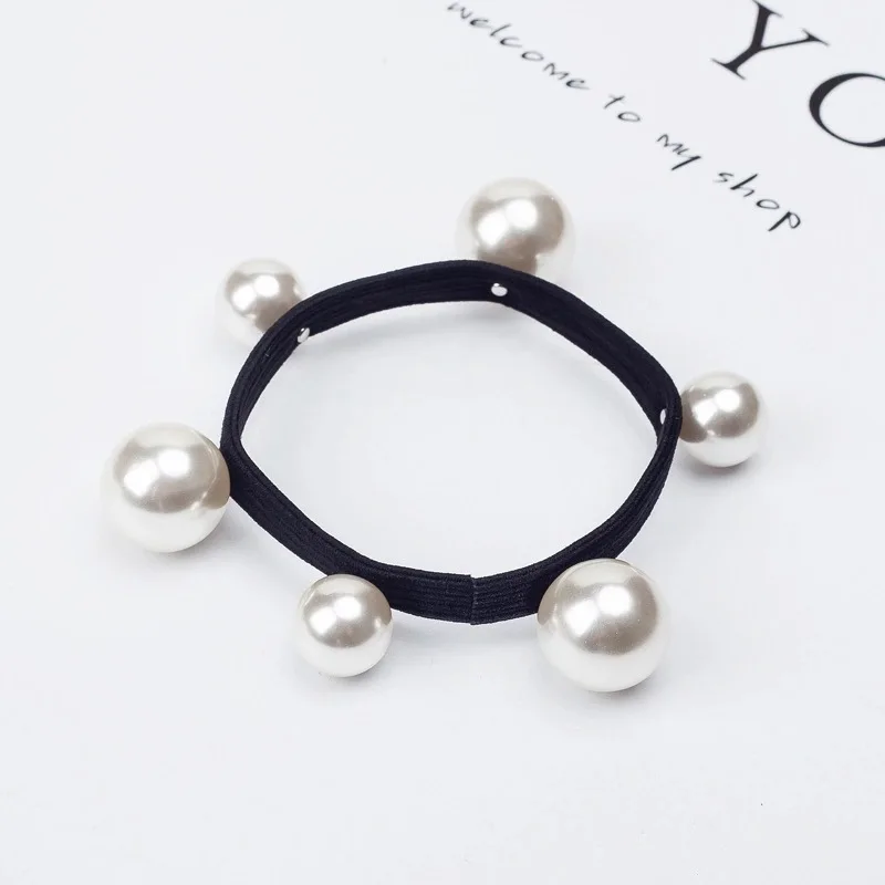 

High-quality Women Simple Hair pearl herdban Blooming Flower Fashion Hairpins Gift Sweet Hair Elastic Hair Banks