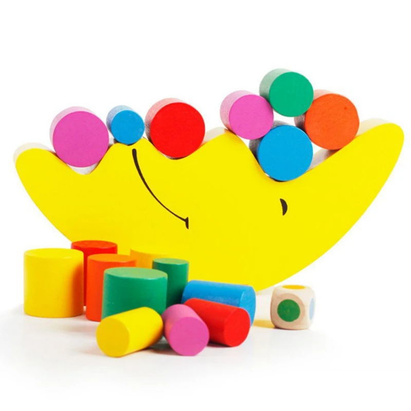 

Moon Balancing Frame Baby Early Learning Toy Montessori Teaching Aids Moon Balance Colorful Early Development Wood Blocks Toys