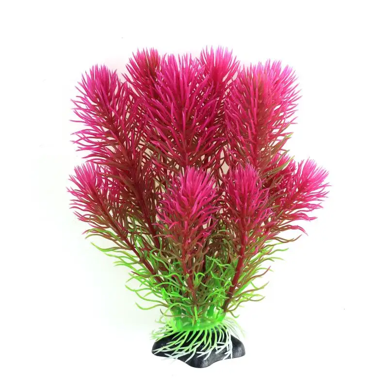 Новинка 5,5 см* 18 см ПЭ Материал сосновая полоска водное растение аквариумное украшение Подводное создание аквариум для рыб зеленое растение - Цвет: Red wine