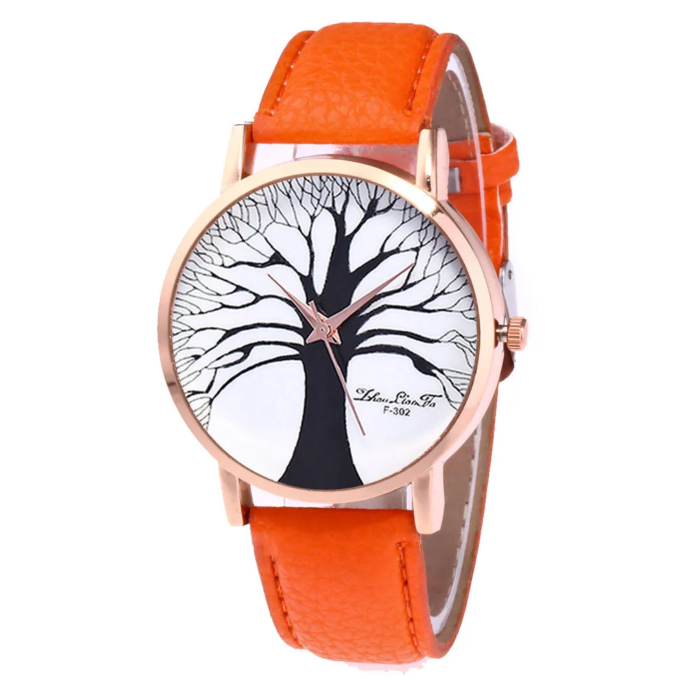 Casual Trees pattern Dial watches Women Classic Quartz Leather Band Analog Quartz Round Wrist Watch Ladies Fashion Clock Casual Trees pattern Dial watches Women Classic Quartz Leather Band Analog Quartz Round Wrist Watch Ladies Fashion Clock