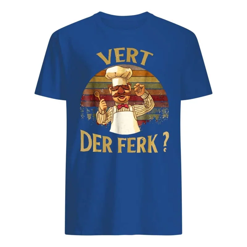 Футболка с надписью шведского шеф повара Vert Der Ferk Sunset со скидкой 100% хлопок мужские