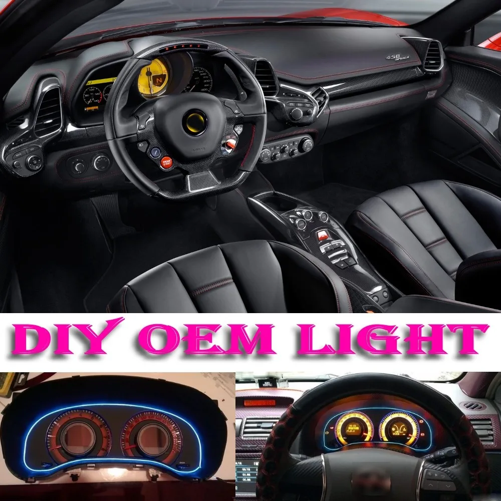 Car Atmosphere Light Flexible Neon Light El Wire Interior