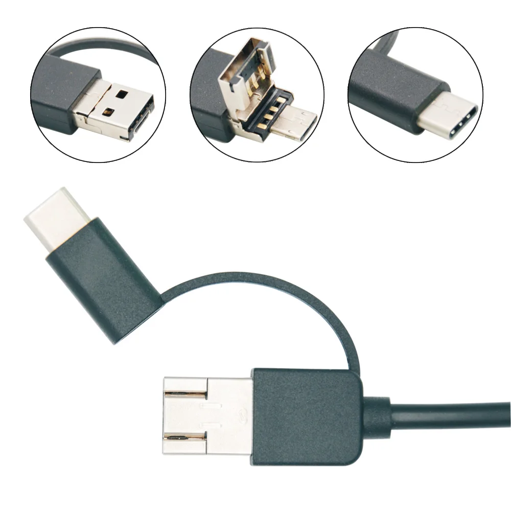 USAFEQLO 7 мм эндоскопическая камера USB Android эндоскоп Водонепроницаемый 6 LED бороскоп