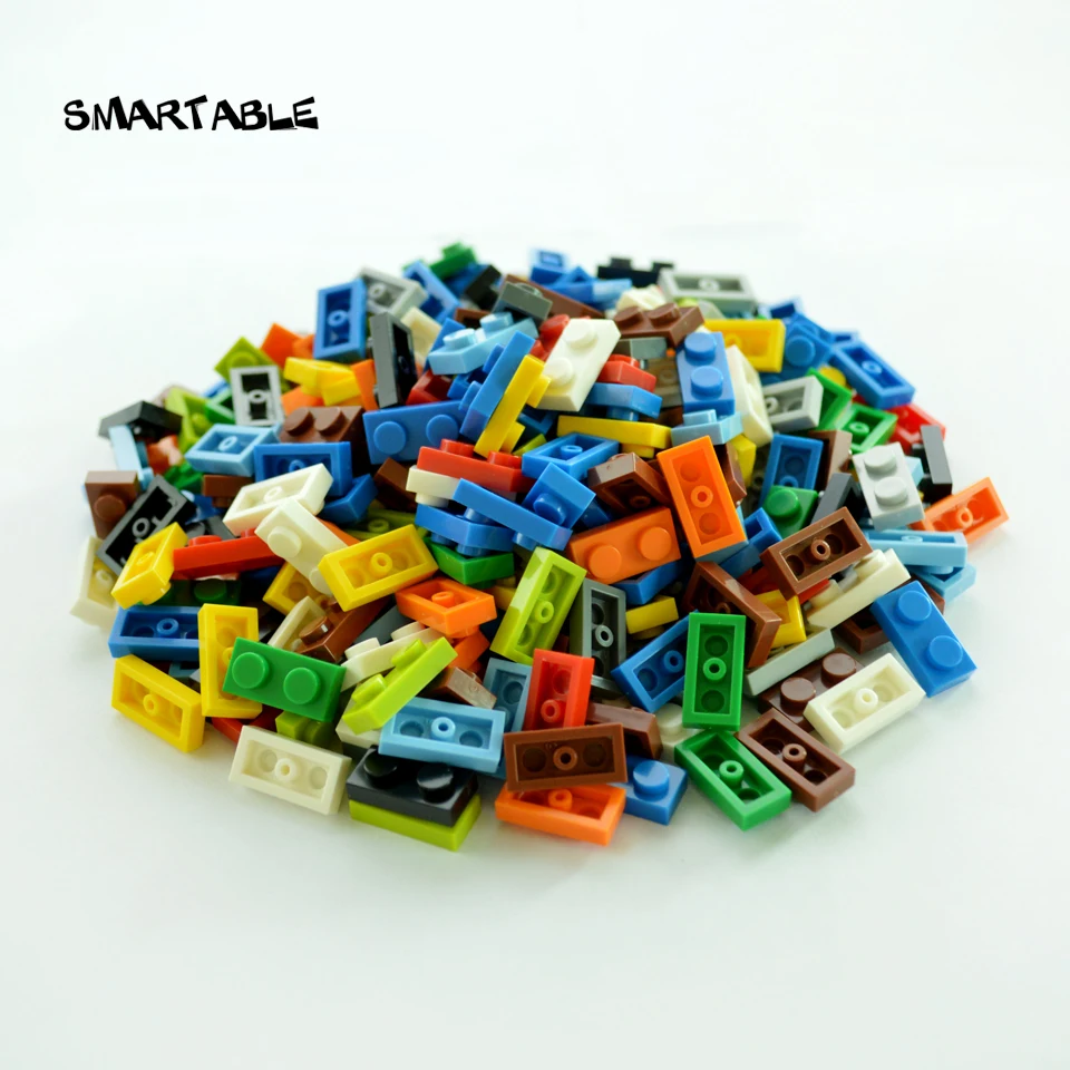 Smartable Plate 1X2 Building Blocks Parts LOGO DIY Educational Creative Toys Gift Compatible Major Brands 3023 Toys 302pcs/lot