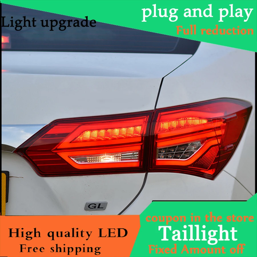 

Car Styling Tail Lights For Toyota Corolla Altis 2014-2017 Taillights LED Tail Light Rear Lamp DRL+Brake+Signal Auto Accessories