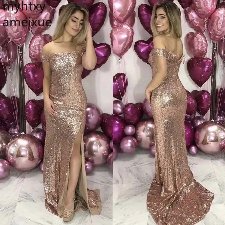 golden pink dress