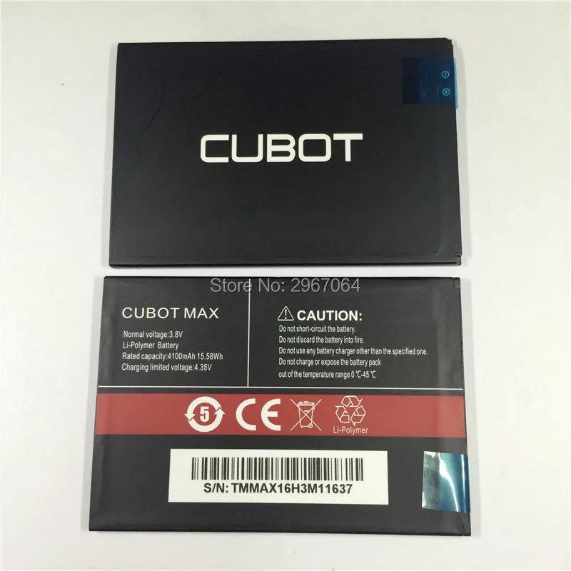 

Mobile phone battery for CUBOT MAX battery 4100mAh Original battery High capacit Mobile Accessories for CUBOT phone battery