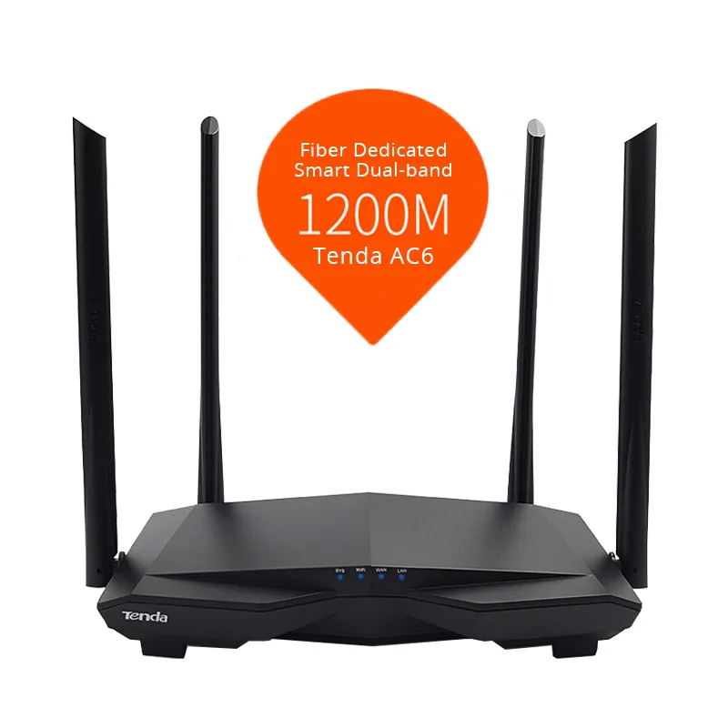 Tenda AC6 1200 Мбит/с wifi роутер беспроводной wifi повторитель 11AC двухдиапазонный 2,4G/5,0 ГГц умный пульт дистанционного управления приложение английская прошивка