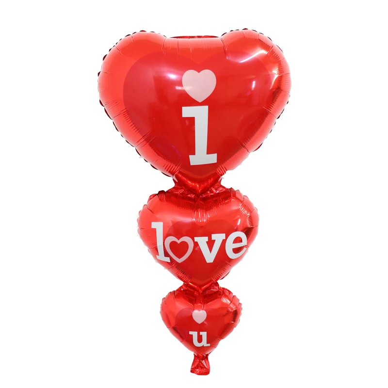 5 шт./лот большой с надписью I Love You (я тебя люблю) воздушный шарик из фольги в форме