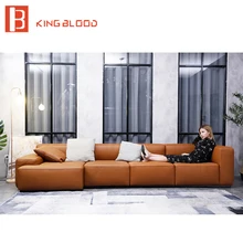 L shape new model designs for drawing room sectional leather sofa set