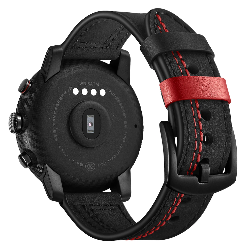 YHNUJM Новый кожаный ремешок для Xiaomi Huami Amazfit Stratos 2 Pace Смарт часы|Смарт-аксессуары| |