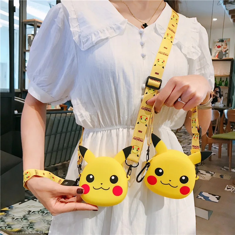 

Universal Pouch bag , Cute cartoon wallet bag for airpods Coin Lipstick Shoulder bag holster Gift child + shoulder straps