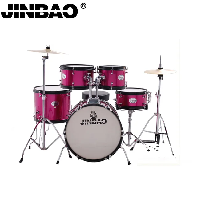 Cheap Professional JINBAO Children drums students jazz drums,5-drum Kit drum with 2 Cymbals Wood wind musical instruments wholesales