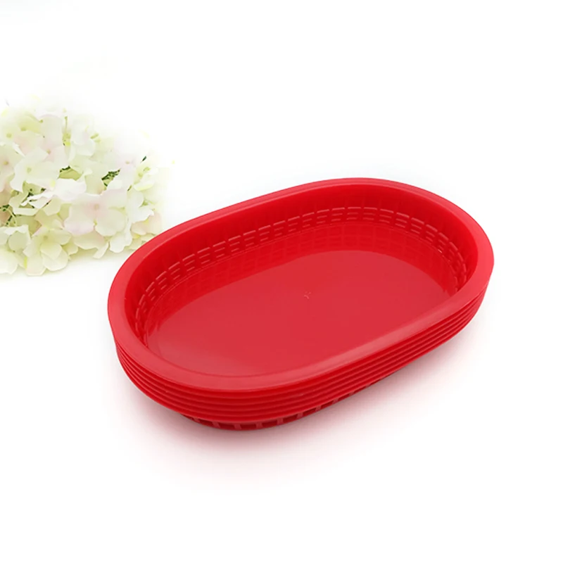 Plastic Fast Food Tray Large BBQ Deli Platter Basket set Burger Serving Tray Restaurant Bread Picnic BBQ Accessories