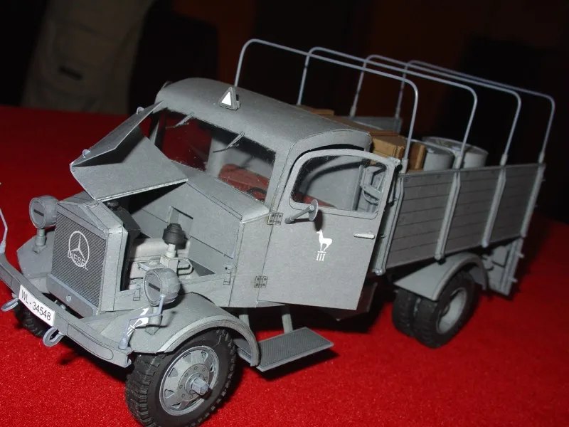 Самодельная Бумажная модель немецкая армия грузовик Benz L 3000 Вторая мировая война
