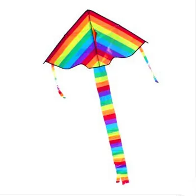 Free Shipping wholesale rainbow kite 100pcs/lot with flying tools Outdoor Fun Sports kite Factory Child Triangle Color Kite toys 6pcs basketball with pump small mini children inflatable basketballs convenient fun indoor sports parent child games