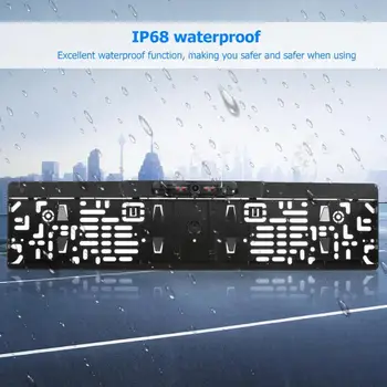 

EU Car License Plate Frame Rear View Camera IR Night Vision Reversing Parking Camera