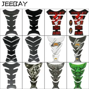 Moto R/éservoir de carburant autocollant nouvelle voiture moto r/éservoir autocollant autocollants 3D en fibre de carbone diable Skull Logo Protect Pad du r/éservoir de carburant Accessoires Moto Racing