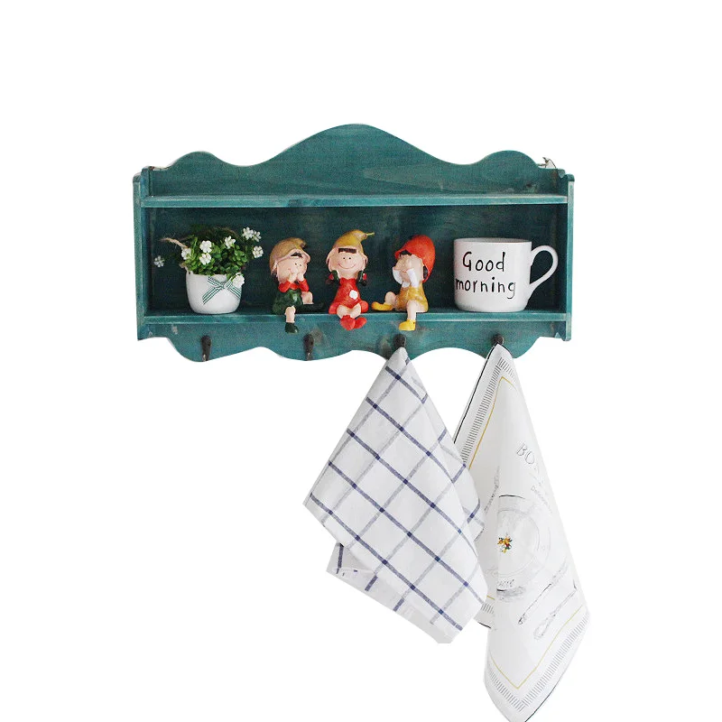 

Home Decor Wall Hanger Wood Storage Racks Storage Box Key Hanging Storage Case Phone Racks Wood Shelf Clothes Hat Storage Hanger