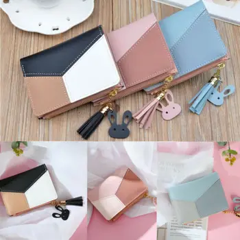 

2019 New Fashion Women Bifold Wallet Leather Clutch Card Holder Purse Lady Short Handbag
