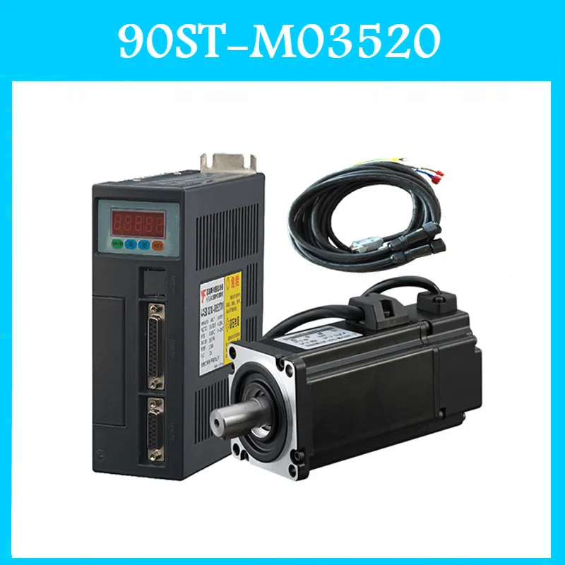 90ST-M03520 220V 730W AC Серводвигатель 3.5n.m. 2000 об/мин 0.73KW однофазный ac привод постоянный