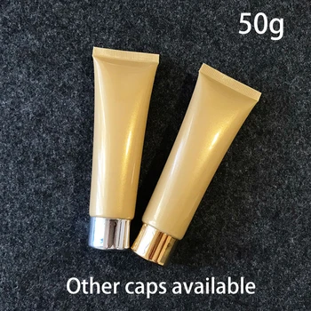 

50ml Gold Plastic Squeeze Bottles 50g Cosmetic Liquid Foundation Hand Cream Shampoo Toothpaste Concealer Soft Tube Free Shipping