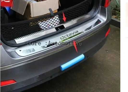 Задний бампер протектор задний багажник защита порога Накладка для Skoda A7 Octavia(5E) a7